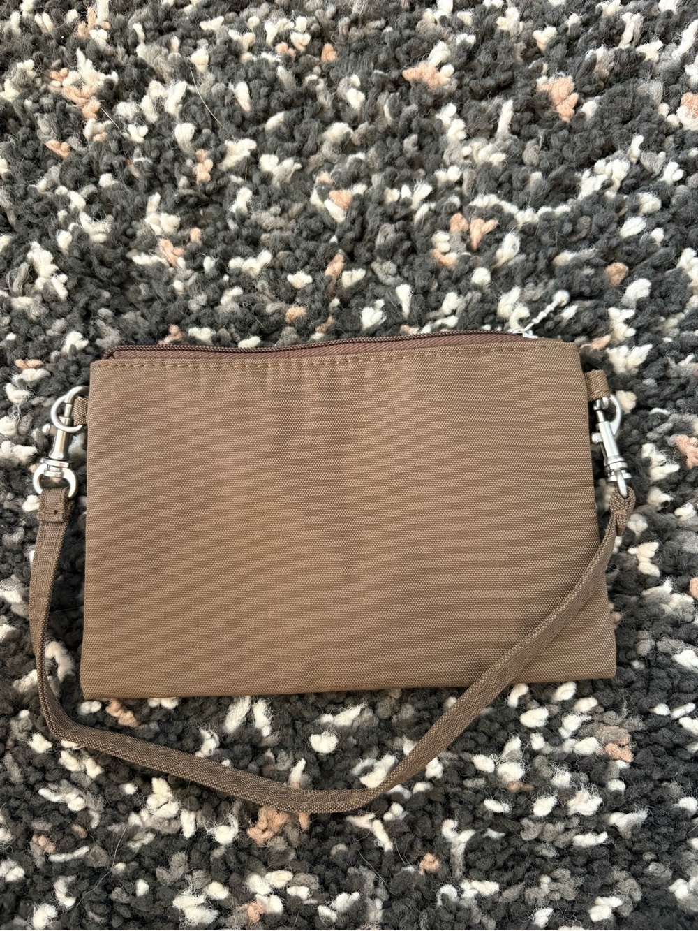 Brown Crossbody Wristlet Bag - Unbranded